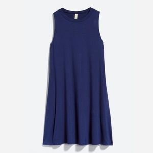 Navy blue loose fit knit dress